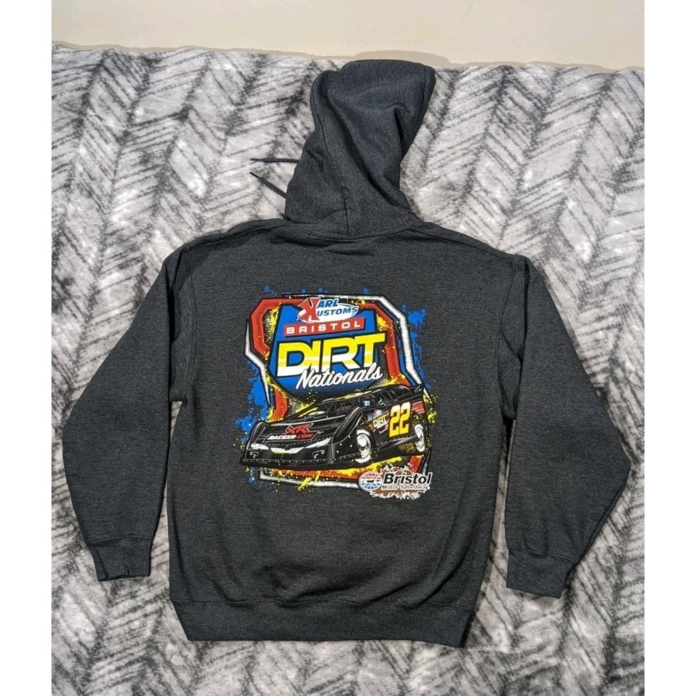 Bristol Motor Speedway Dirt Nationals Race 2022 Fleece Hoodie Car Men's Small S